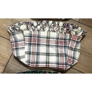 Longaberger Large Recipe Basket Liner MARKET Plaid Fabric